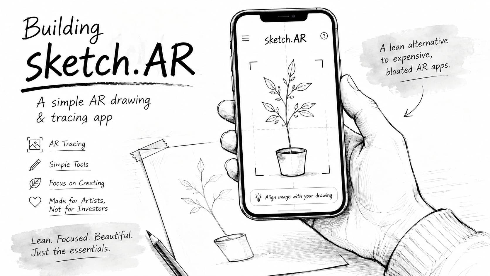Why I Built sketch.AR (And Why I Couldn’t Justify Paying $70/Year for Sketchar Anymore)
